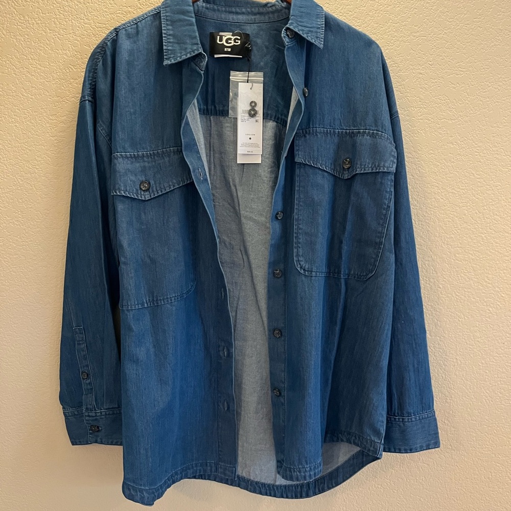 UGG Blue Lightweight Shirt Jacket